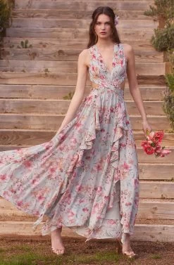 Noya Floral Cutout Maxi Dress -Chic Outfit Shop 23 01 19 ASTR WEDDING0102
