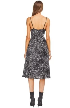 Jane Dress -Chic Outfit Shop ACDR100011 BLACK LILAC FLORAL 03