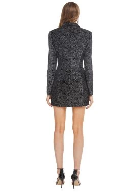 Into The Night Dress -Chic Outfit Shop ACDR100079 BLACK SPARKLE DOT 03