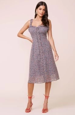 Blended Floral Dress -Chic Outfit Shop ACDR100110 BLUEMULTIFLORAL 1