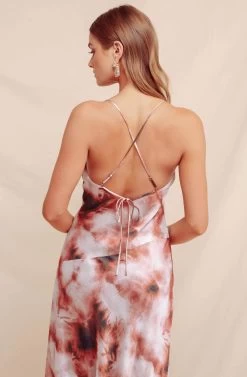 Gaia Tie Dye Midi Dress 8 Gaia Tie Dye Midi Dress -Chic Outfit Shop ACDR100133B WINE TIE DYE 12