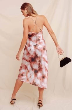 Gaia Tie Dye Midi Dress 9 Gaia Tie Dye Midi Dress -Chic Outfit Shop ACDR100133B WINE TIE DYE 13