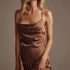 Cowl Strappy Dress -Chic Outfit Shop ACDR100133 CARAMEL DOT 4