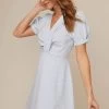 Taylor Mini Dress -Chic Outfit Shop ACDR100146 SKY WHITE 2 2 A