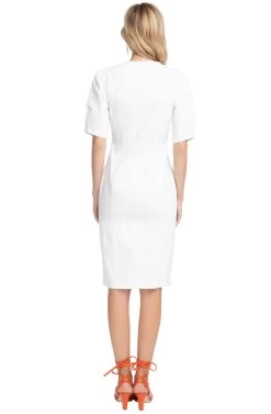 Logan Midi Dress 11 Logan Midi Dress -Chic Outfit Shop ACDR100154 WHITE 3