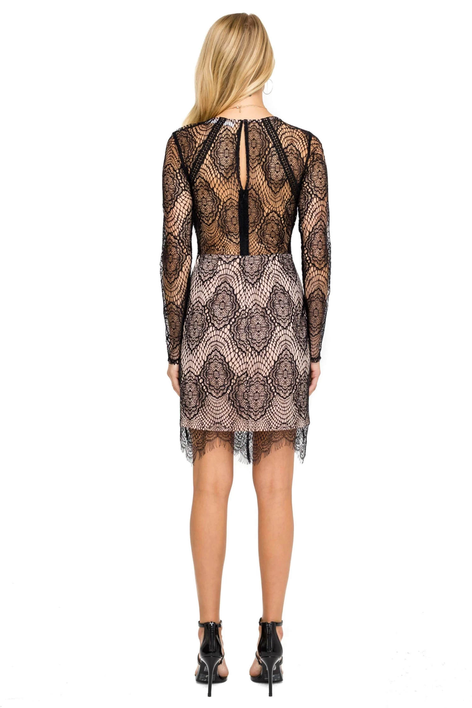 Long Sleeve Lace Bodycon Dress 6 Long Sleeve Lace Bodycon Dress - Image 4