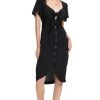 Cole Midi Dress -Chic Outfit Shop ACDR100205B BLACK 1