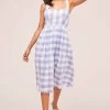 Lillian Midi Dress -Chic Outfit Shop ACDR100260 PERIWINKLE PICNIC 1A
