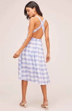 Lillian Midi Dress 12 Lillian Midi Dress -Chic Outfit Shop ACDR100260 PERIWINKLE PICNIC 5A