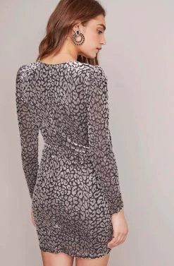 Yasmin Leopard Dress 11 Yasmin Leopard Dress -Chic Outfit Shop ACDR100344 SILVER LEOPARD 5A