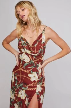 Jolie Floral Print Midi Dress