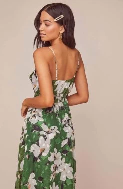Lyric Floral Maxi Dress 9 Lyric Floral Maxi Dress -Chic Outfit Shop ACDR100443C EMERALD MULTI FLORAL 4