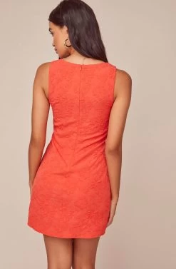 Laramie Mini Dress -Chic Outfit Shop ACDR100463 HOT ORANGE 4