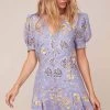Merci Floral Puff Sleeve Mini Dress