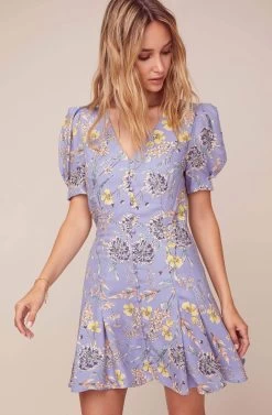 Merci Floral Puff Sleeve Mini Dress