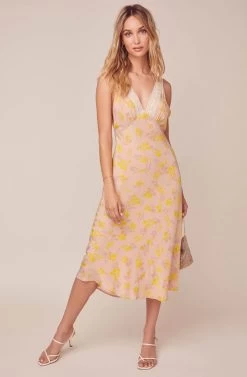 In Your Dreams Floral Midi Dress -Chic Outfit Shop ACDR100507 MARIGOLD FLORAL 1