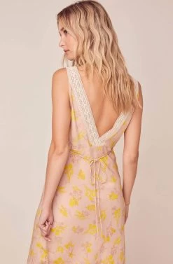 In Your Dreams Floral Midi Dress -Chic Outfit Shop ACDR100507 MARIGOLD FLORAL 6