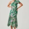 Santorini Floral One Shoulder Dress 2 Santorini Floral One Shoulder Dress -Chic Outfit Shop ACDR100550B GREENLILACMULTIFLORAL 1