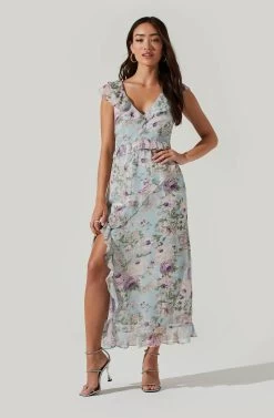 Tempest Floral Ruffle Midi Dress