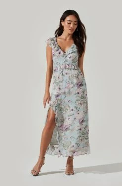 Tempest Floral Ruffle Midi Dress 10 Tempest Floral Ruffle Midi Dress -Chic Outfit Shop ACDR100578 IVORY LILACFLORAL 2 5c5c7a60 bdc8 4587 93ce baf35582c89e