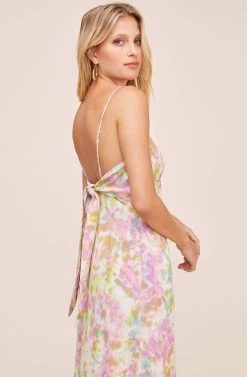 Charisma Tie Dye Midi Dress 8 Charisma Tie Dye Midi Dress -Chic Outfit Shop ACDR100591 PINK YELLOW TIE DYE 4