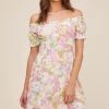 Imagine Tie Dye Off Shoulder Dress 2 Imagine Tie Dye Off Shoulder Dress -Chic Outfit Shop ACDR100630 PINK YELLOW TIE DYE 3
