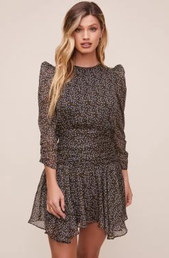 Savannah Floral Dress 13 Savannah Floral Dress -Chic Outfit Shop ACDR100698YC BLACK YELLOW MULTI FLORAL 2