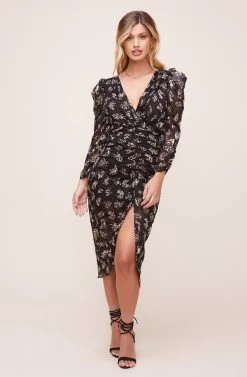 Maven Dress -Chic Outfit Shop ACDR100713BS BLACK IVORY MULTI 1