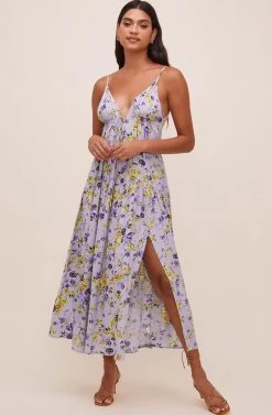 Lizbeth Floral Maxi Dress 12 Lizbeth Floral Maxi Dress -Chic Outfit Shop ACDR100854R004 PURPLELEMONFLORAL 1