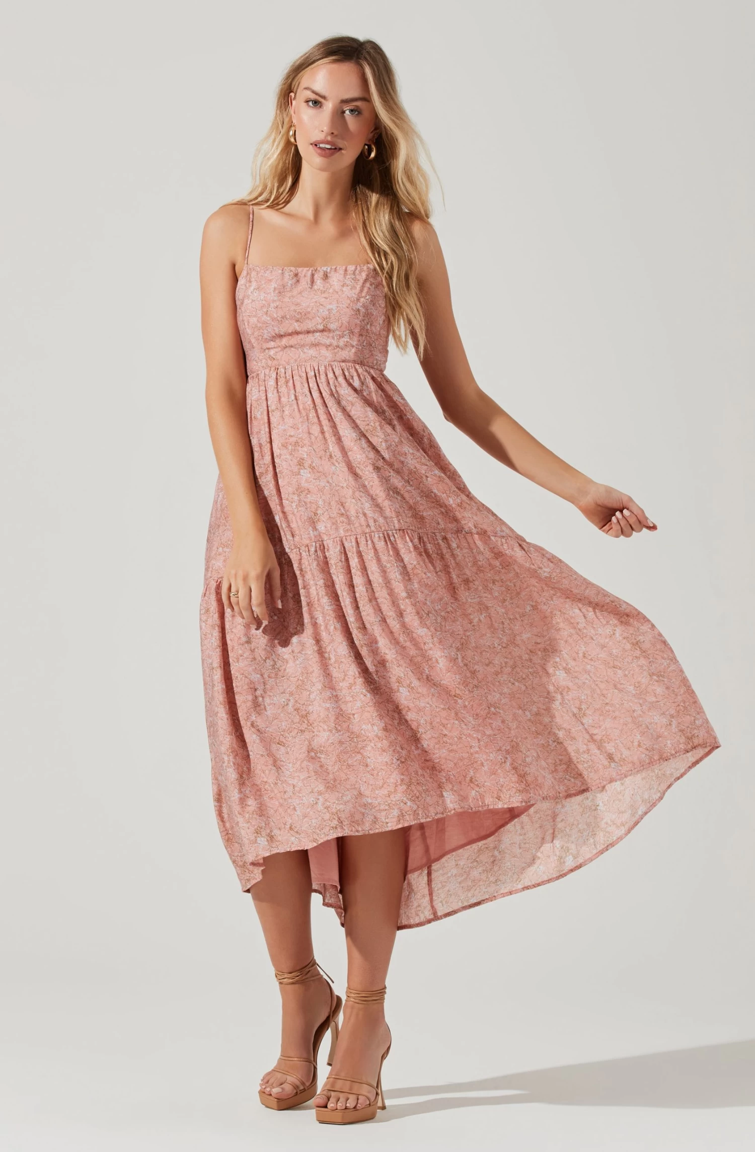 Ursa Tie Back Floral Midi Dress 4 Ursa Tie Back Floral Midi Dress - Image 2