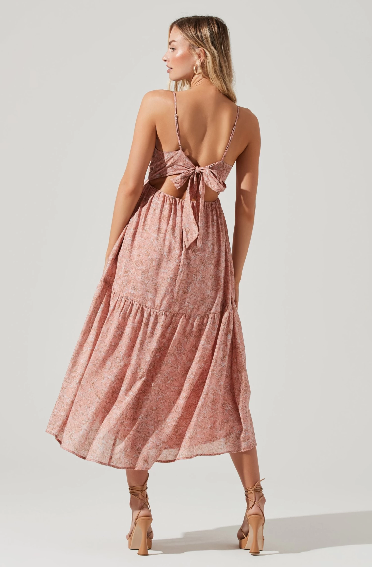 Ursa Tie Back Floral Midi Dress 6 Ursa Tie Back Floral Midi Dress - Image 4