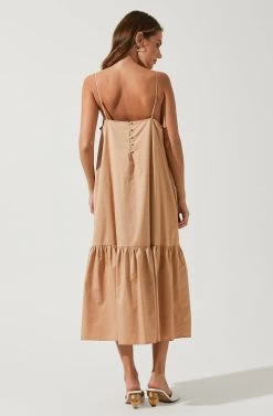 Maysel Midi Dress -Chic Outfit Shop ACDR100880 CAMEL 3