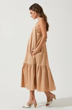 Maysel Midi Dress -Chic Outfit Shop ACDR100880 CAMEL 4