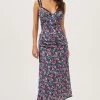 Alva Floral Midi Dress 1 Alva Floral Midi Dress -Chic Outfit Shop ACDR101003 BLACKPURPLEFLORAL 1