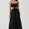 Sanger Cutout Midi Dress -Chic Outfit Shop ACDR101144C BLACK 1967