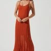 Telma Ribbed Knit Maxi Dress -Chic Outfit Shop ACDR101152 RUST 0838
