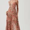 Tropics Plunge Neck Pleated Open Back Maxi Dress -Chic Outfit Shop ACDR101168 PEACHFUCHSIAFLORAL 0694 4cd7df79 c6b7 4d99 b5b4 390a2e49a6b8