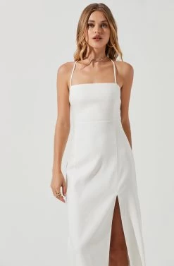 Brayden Strappy Back Midi Dress -Chic Outfit Shop ACDR101175 WHITE 0902 e58c93a6 cbdb 4686 b390 27a5ba1bd1fb