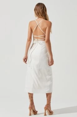 Brayden Strappy Back Midi Dress -Chic Outfit Shop ACDR101175 WHITE 0913 1f5004d2 28ba 4bcc aed5 2b29f0fb1427