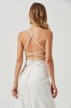 Brayden Strappy Back Midi Dress -Chic Outfit Shop ACDR101175 WHITE 0915 098b6b85 0415 4d79 8c13 10ce97a5c8b2