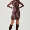 Bryn High Neck Cutout Long Sleeve Mini Dress 1 Bryn High Neck Cutout Long Sleeve Mini Dress -Chic Outfit Shop ACDR101363 WINEPINKGEO 2114