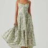 Yamila Floral Eyelet Midi Dress 1 Yamila Floral Eyelet Midi Dress -Chic Outfit Shop ACDR101467 OLIVEYELLOWFLORAL 1