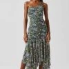 Malvina One Shoulder Floral Midi Dress 2 Malvina One Shoulder Floral Midi Dress -Chic Outfit Shop ACDR101528 PURPLEYELLOWMULTI 1