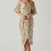 Zurina Floral Off Shoulder Midi Dress -Chic Outfit Shop ACDR101549 BLUEAPRICOTFLORAL 2 980469fe 403b 40eb aa69 7ec0ba6fa688