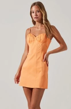 Vietta Ruched Mini Dress -Chic Outfit Shop ACDR101573 PAPAYA 0207 ADMIN Dec 15 123706 2022 Conflict