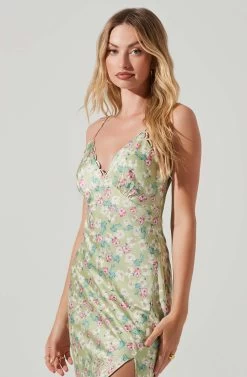 Florentina Floral Midi Dress -Chic Outfit Shop ACDR101584 LIMEPINKFLORAL 2