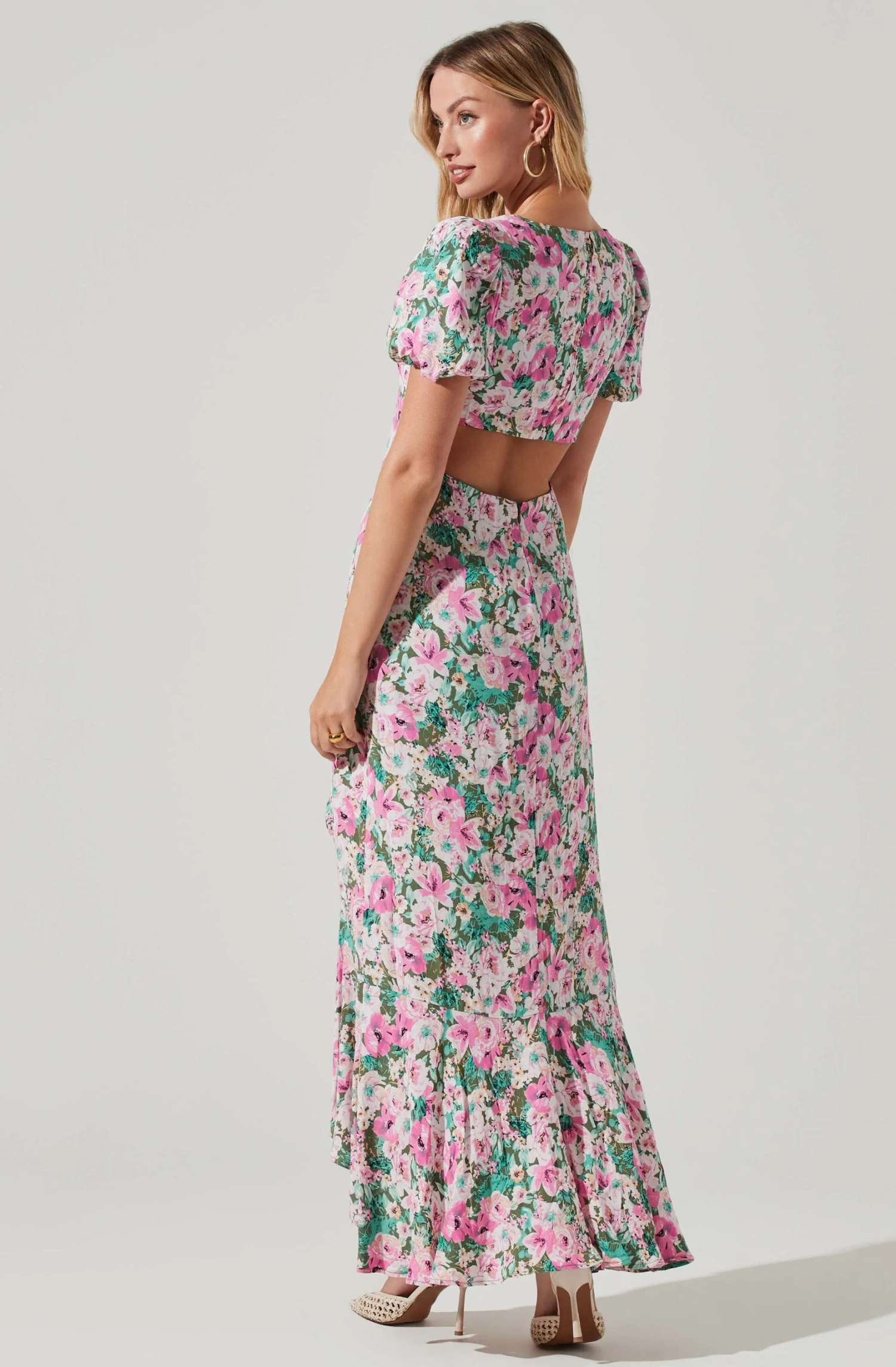 Dayanara Floral Puff Sleeve Midi Dress 7 Dayanara Floral Puff Sleeve Midi Dress - Image 5