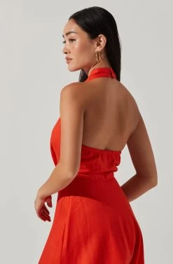 Keava Halter Midi Dress 21 Keava Halter Midi Dress -Chic Outfit Shop ACDR101594 CHILI 4