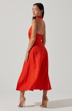 Keava Halter Midi Dress 22 Keava Halter Midi Dress -Chic Outfit Shop ACDR101594 CHILI 5