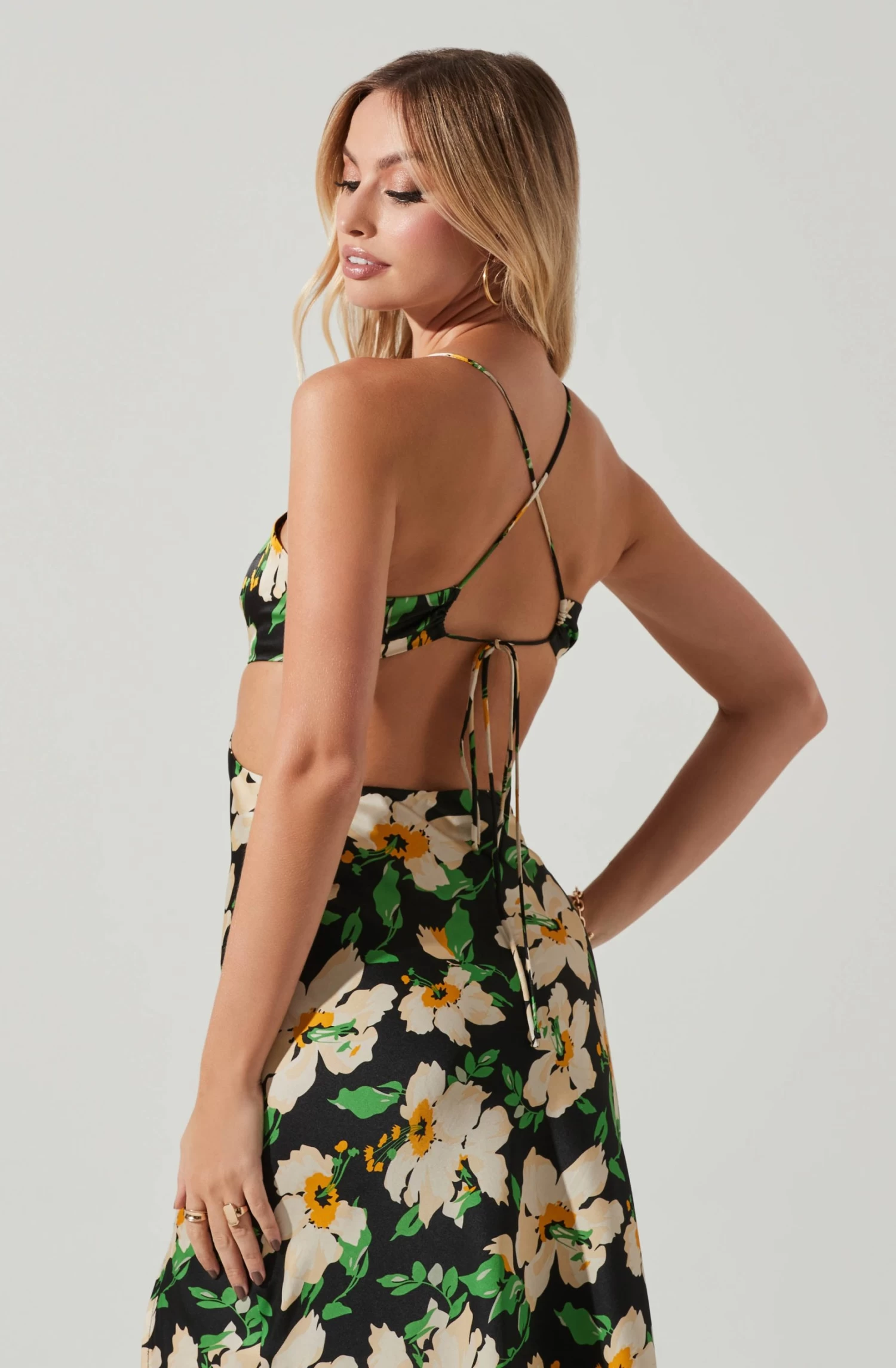 Norelle Satin Floral Midi Dress 6 Norelle Satin Floral Midi Dress - Image 4